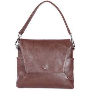 Matt & Nat Minka Dwell Maroon Faux Leather Snap Handbag